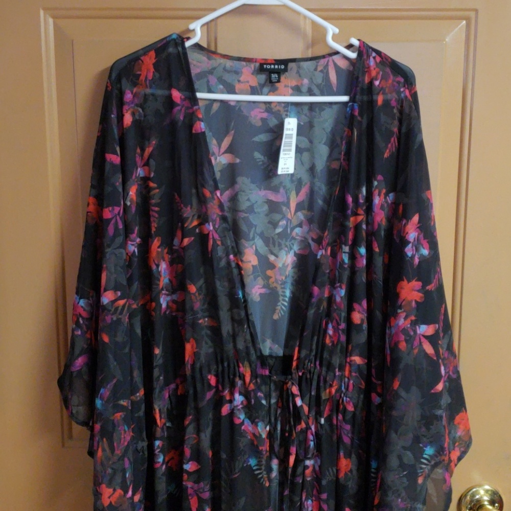 Tropical Floral Maxi Kaftan